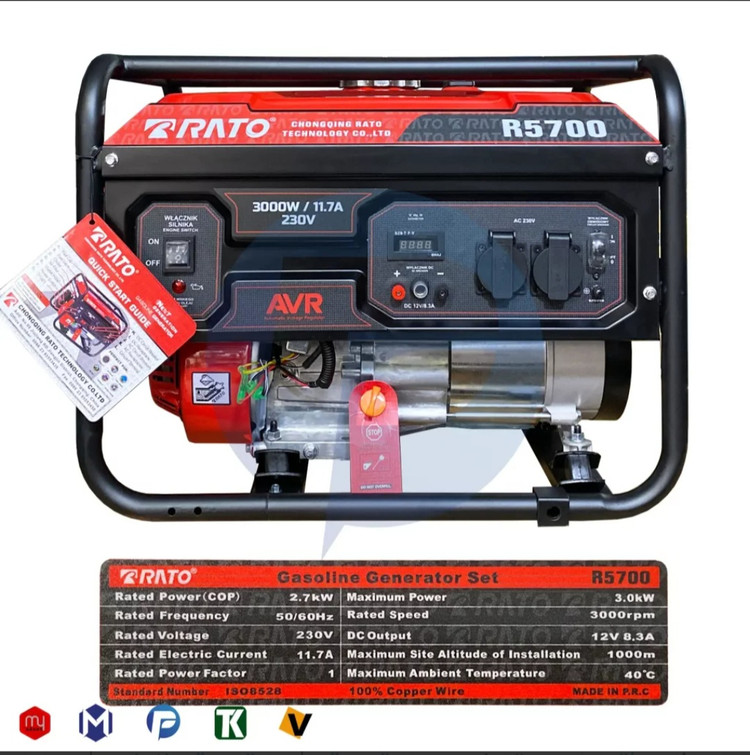 موتور برق بنزینی 3کیلو وات راتو مدل R5700
